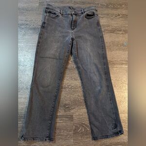 Ann Taylor Factory Straight Leg Dark Gray Jeans Size 12